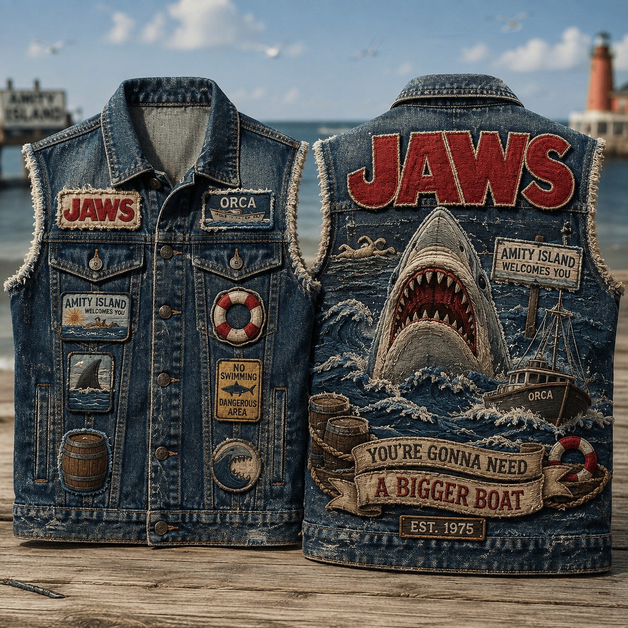 JAWS PREMIUM DENIM VEST HQH