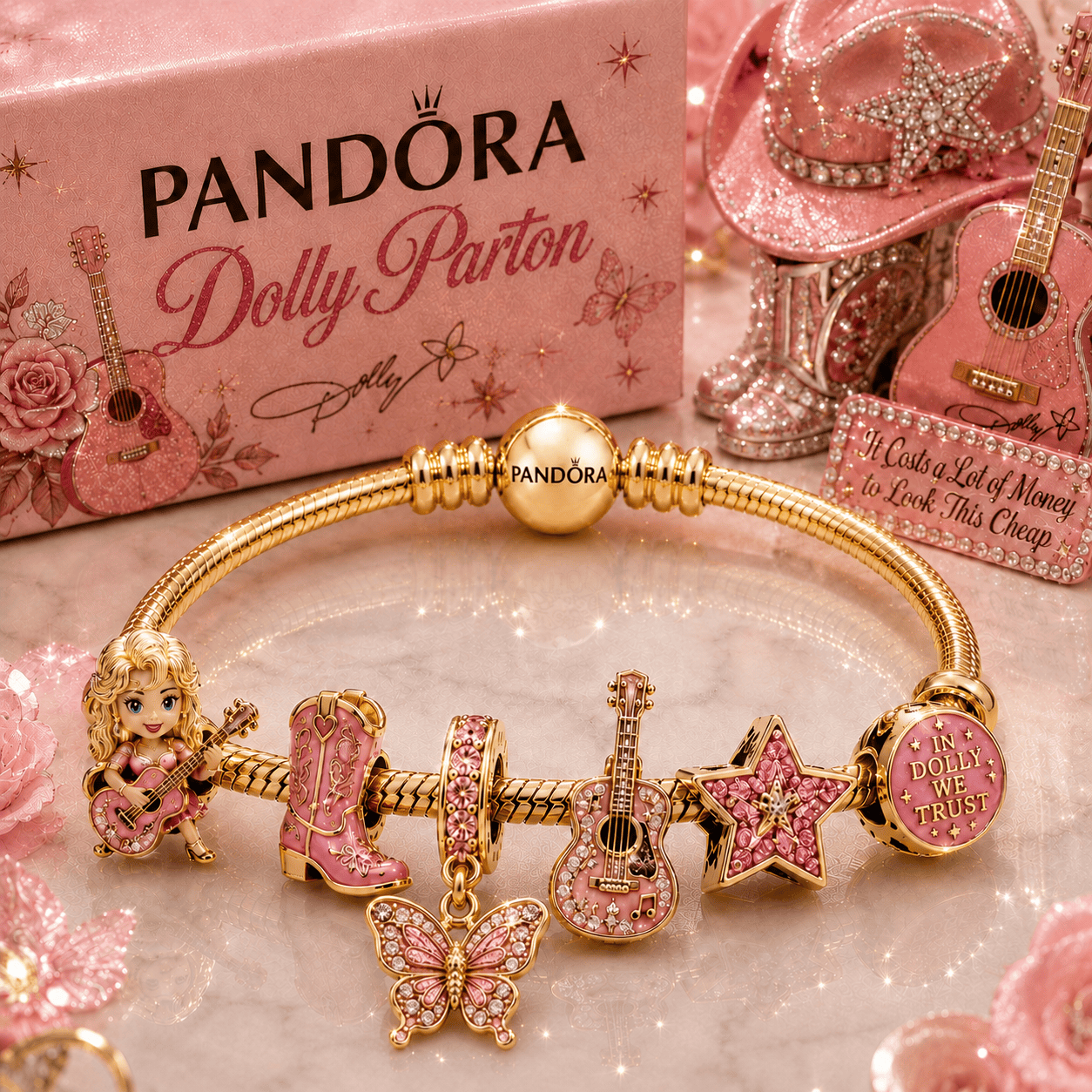 DLPT Gold Charm Bracelet Set BMD