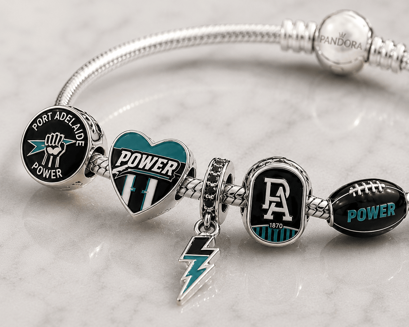 PADP Silver Charm Bracelet Set VTH