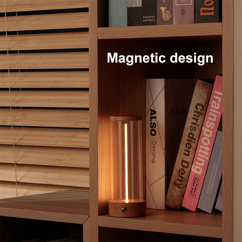 3-Level Dimmable Cordless LED Table Lamp - Rechargeable, Portable Wireless Atmosphere Light for Home/Office